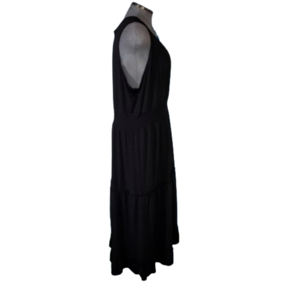 MIDNITE BLACK ☆ TIERED MAXI DRESS ☆ 6x ☆ NWT - Picture 5 of 9